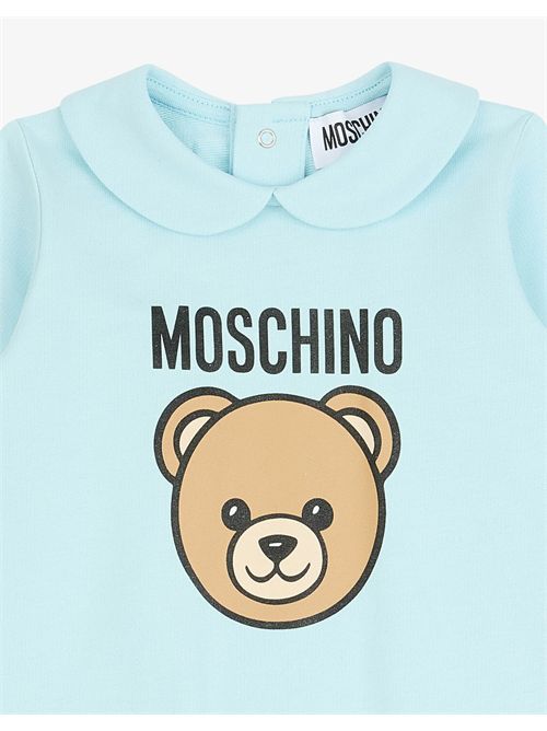 Tutina in felpa di cotone Moschino Teddy Bear MOSCHINO KIDS | MUY098-LCA19/40304
